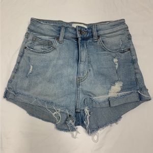 High Rise Denim Shorts